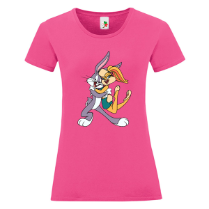 Цветна дамска тениска- Лола и Бъгс Бъни