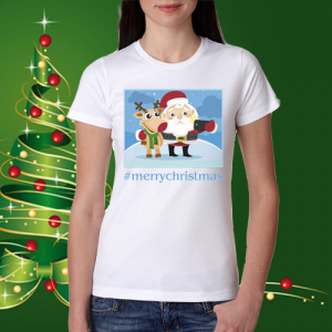 Дамска коледна тениска