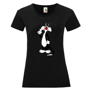 Черна дамска тениска- Силвестър