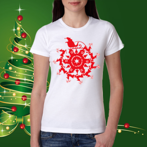 Дамска коледна тениска