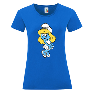 Цветна дамска тениска- Смърфиета