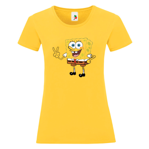 Цветна дамска тениска- Спондж Боб