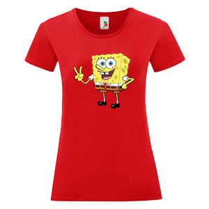Цветна дамска тениска- Спондж Боб