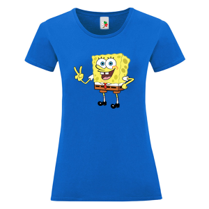 Цветна дамска тениска- Спондж Боб