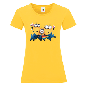 Цветна дамска тениска- Миньони