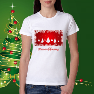 Дамска коледна тениска