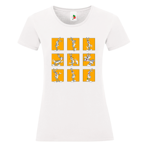 Бяла дамска тениска- Бъгс Бъни