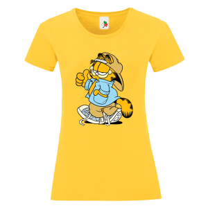 Цветна дамска тениска- Гарфилд
