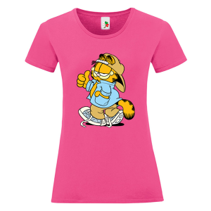 Цветна дамска тениска- Гарфилд