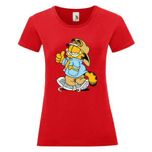 Цветна дамска тениска- Гарфилд