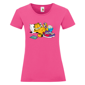 Цветна дамска тениска- Гарфилд