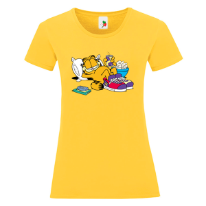 Цветна дамска тениска- Гарфилд