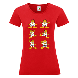 Цветна дамска тениска- Гарфилд