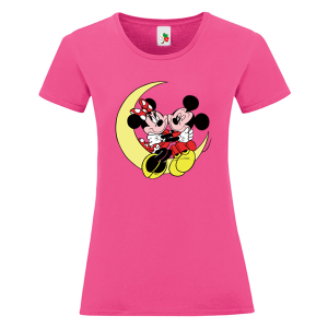 Цветна дамска тениска- Мики и Мини Маус