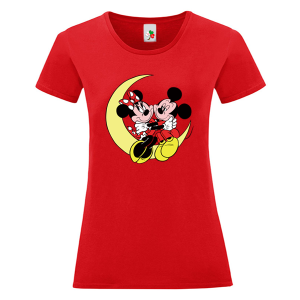 Цветна дамска тениска- Мики и Мини Маус