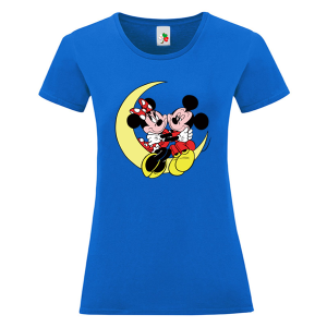 Цветна дамска тениска- Мики и Мини Маус