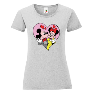 Цветна дамска тениска- Мики и Мини Маус