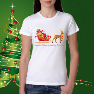 Дамска коледна тениска