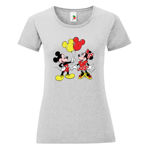 Цветна дамска тениска- Мики и Мини Маус