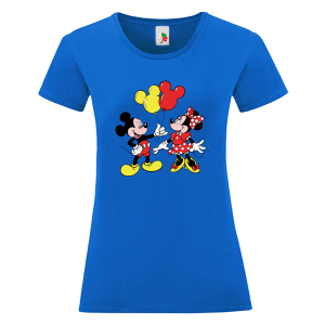 Цветна дамска тениска- Мики и Мини Маус