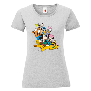 Цветна дамска тениска- Мики Маус и приятели