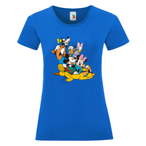 Цветна дамска тениска- Мики Маус и приятели