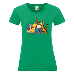 Цветна дамска тениска- Мечо Пух