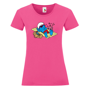 Цветна дамска тениска- Смърф