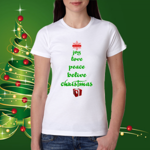 Дамска коледна тениска