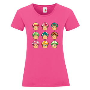 Цветна дамска тениска- Супер Марио