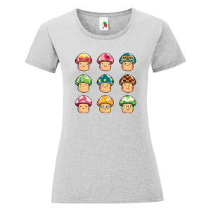 Цветна дамска тениска- Супер Марио