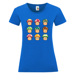 Цветна дамска тениска- Супер Марио