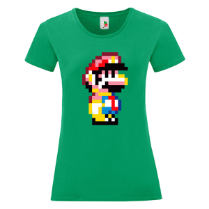 Цветна дамска тениска- Супер Марио