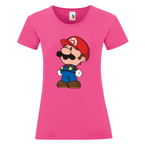 Цветна дамска тениска- Супер Марио