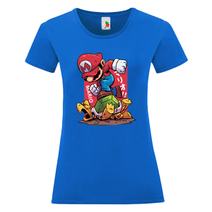 Цветна дамска тениска- Супер Марио