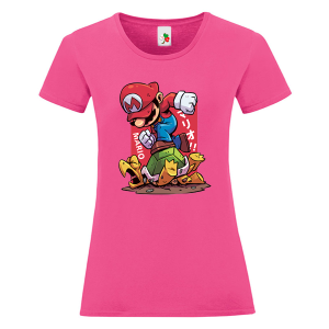 Цветна дамска тениска- Супер Марио