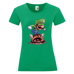 Цветна дамска тениска- Супер Марио