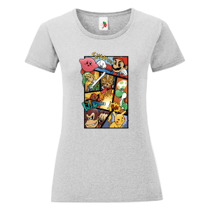 Цветна дамска тениска- Супер Марио