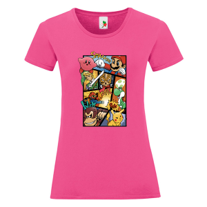 Цветна дамска тениска- Супер Марио