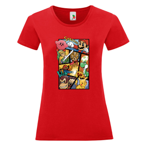 Цветна дамска тениска- Супер Марио