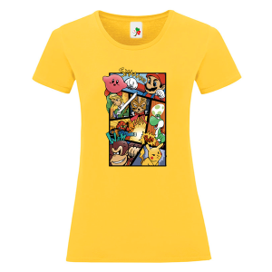 Цветна дамска тениска- Супер Марио