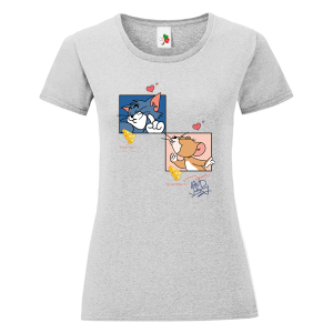 Цветна дамска тениска- Том и Джери