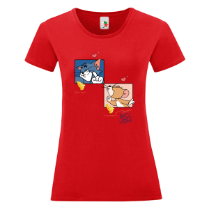 Цветна дамска тениска- Том и Джери