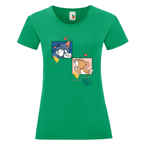 Цветна дамска тениска- Том и Джери