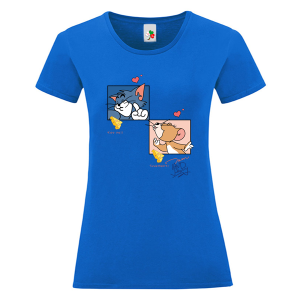 Цветна дамска тениска- Том и Джери