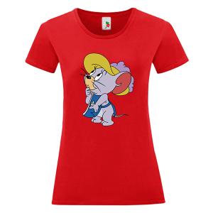 Цветна дамска тениска- Том и Джери