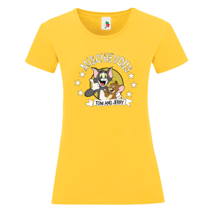Цветна дамска тениска- Том и Джери