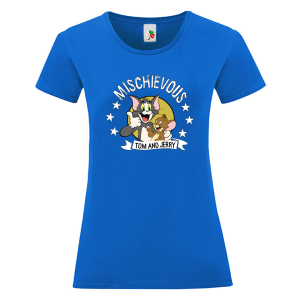 Цветна дамска тениска- Том и Джери