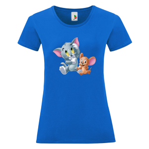 Цветна дамска тениска- Том и Джери