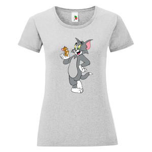 Цветна дамска тениска- Том и Джери